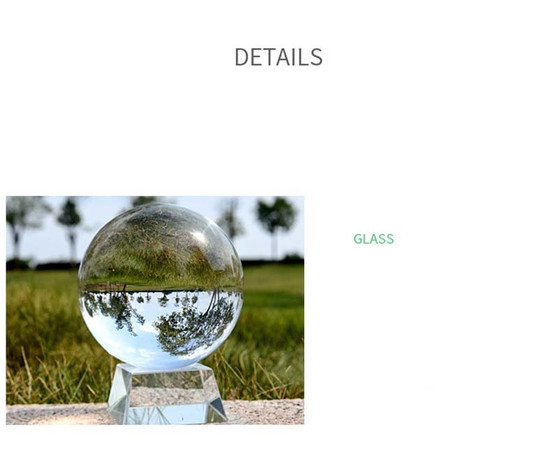 Crystal Glass Ball for Photography and Home Decoration