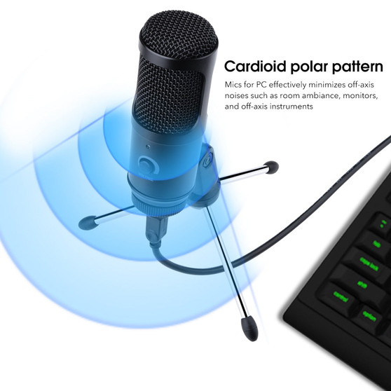 Professional Recording USB Condenser Studio Microphones For PC Computer Laptop