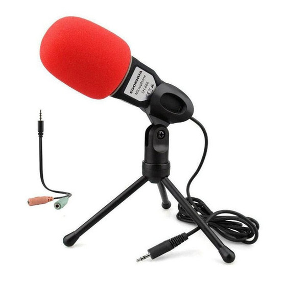 3.5mm Professional Wired Sound Podcast Studio Microphone For PC Laptop Skype MSN Microphone