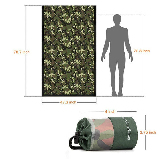 Waterproof Lightweight Thermal Emergency Sleeping Bag for Camping, Hiking, Outdoor Activities