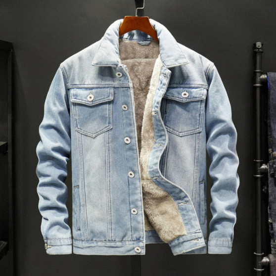 Casual Warm Outwear Denim Jackets for Men