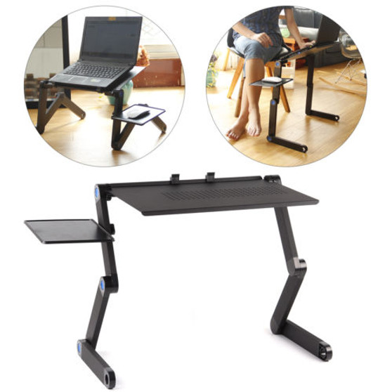 Adjustable Portable Folding Laptop Desk Computer Table Stand Tray