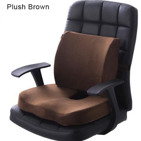 2 in 1 Optional Orthopedic Hemorrhoid Memory Foam Car/Office Chair Seat for Waist Support