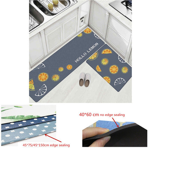 Large Quality Kitchen Carpets PVC Leather Floor Mats