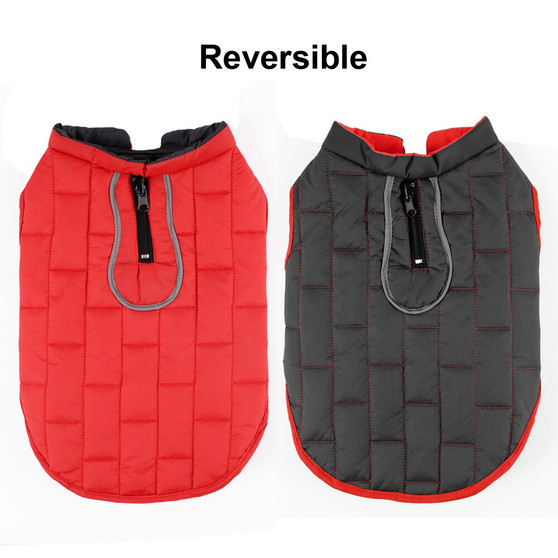 STYLISH Reversible Waterproof Winter Jacket for Small Medium & Large Dogs