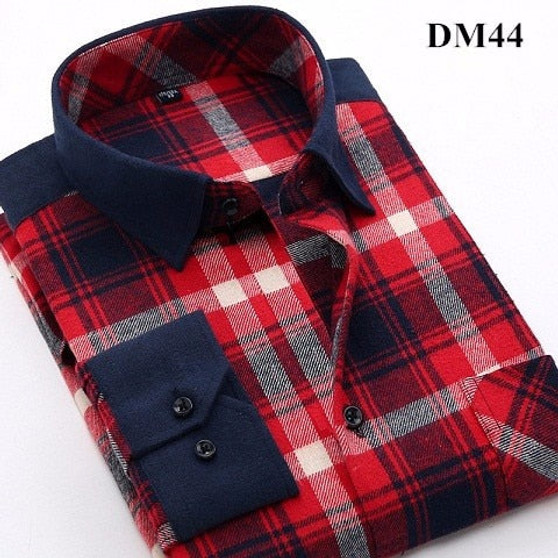 Flannel Design Long Sleeve Casual Shirts for Men