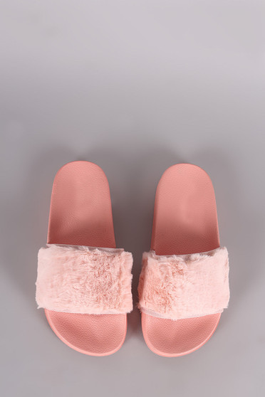 Soft Faux Fur Slide Sandal