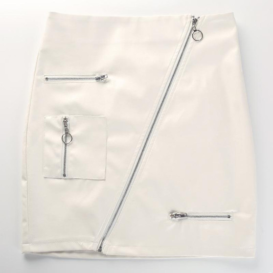 Elegant PU Leather High Waist Mini Skirt
