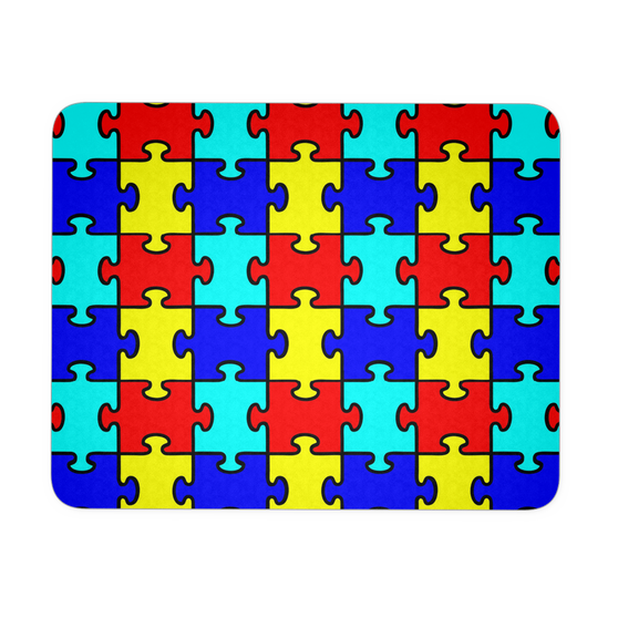 Autism Puzzle Pieces Rectangular Mousepad