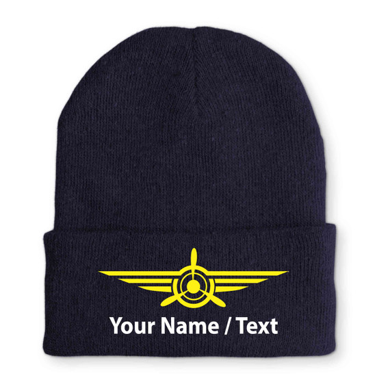 Custom Name & Badge (3) Embroidered Beanies