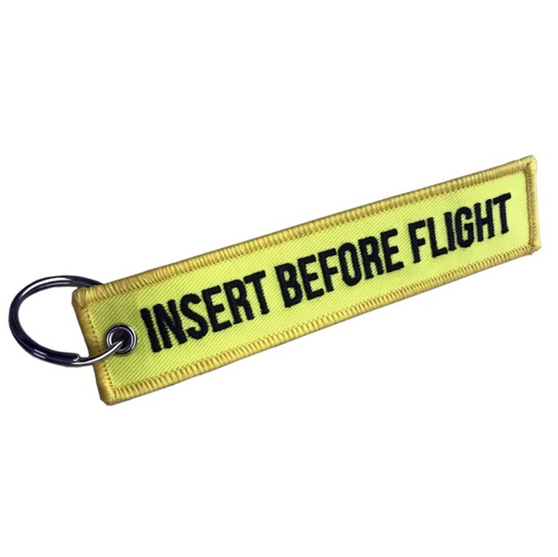 Insert Before Flight (Yellow) Designed Key Chains
