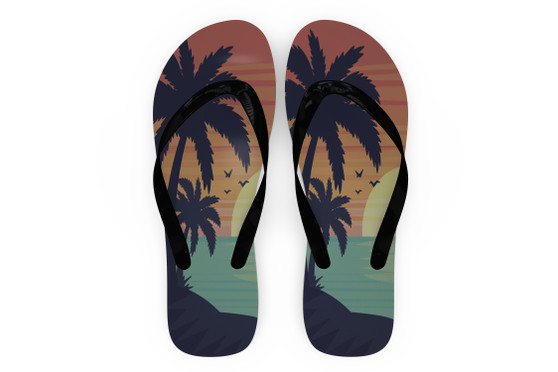 Tropical Summer Theme Designed Slippers (Flip Flops)