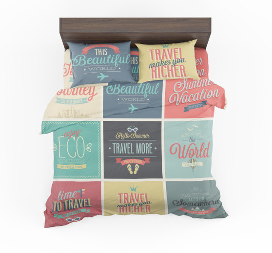 Super Travel Icons Designed Bedding Sets