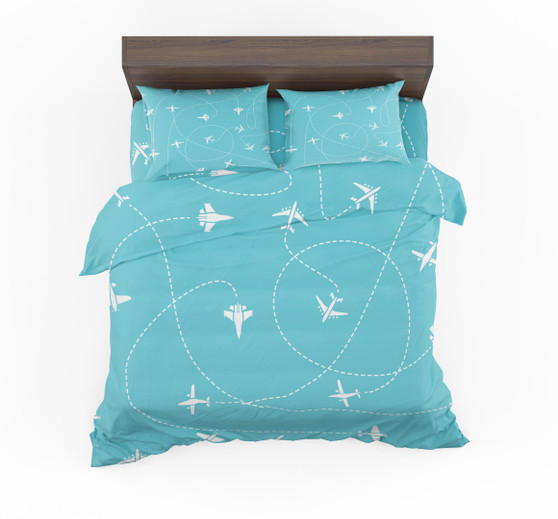 Travel The World By Plane Designed Bedding Sets