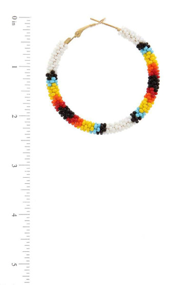 Beaded Hoop Earring