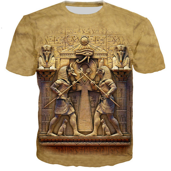 Anubis and Horus Battle 3D Print T shirt