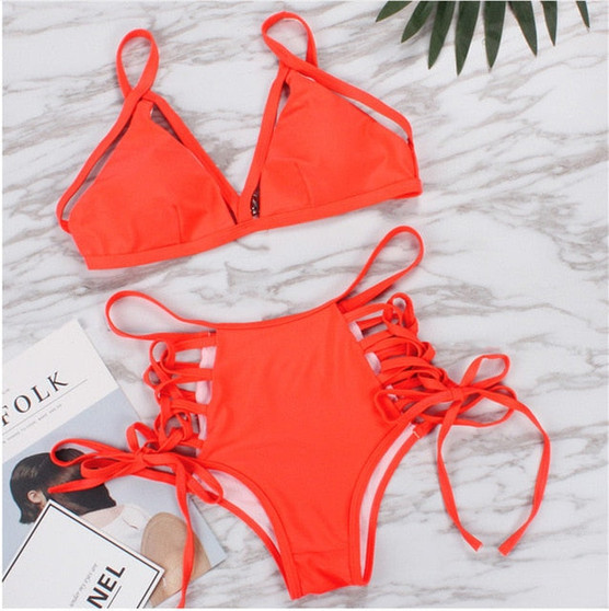 High Waiste Bandage Bikini set