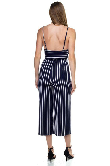 Stripe Sleeveless Jumpsuit