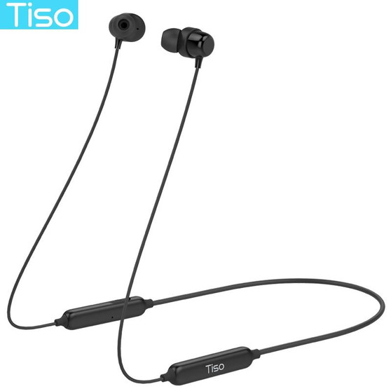 Tiso 8 hours playtime sport magnetic earphone wireless Bluetooth headphone IP67 waterproof headset 3D stereo microphone earbuds