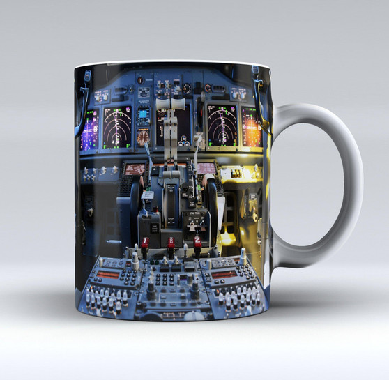 Boeing 737 Cockpit Printed Mugs