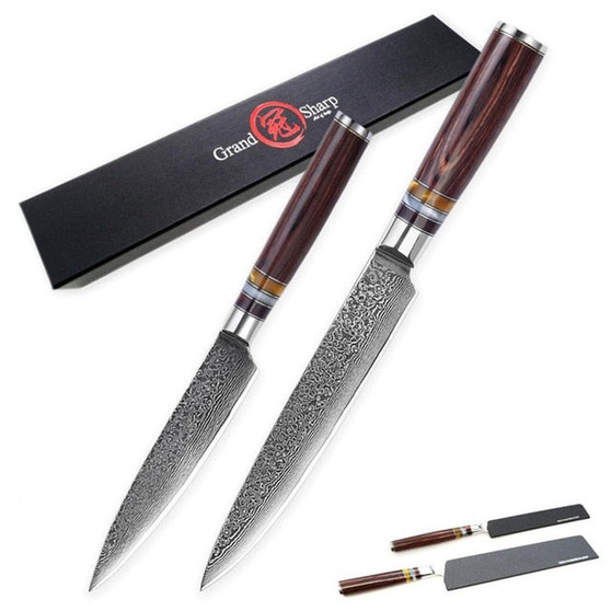 Damascus Chef's Knives vg10 Japanese Damascus Stainless Steel Kitchen Knife Pakka Handle Professional Cooking Tools Gift Box