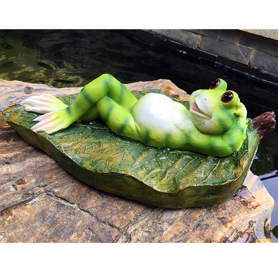 Outdoor Garden Decoration Creative Resin Craftwork Simulation Frog Floating Ornaments Living Room Fish Pond Ornaments X2673