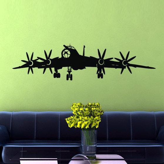 4 Engine Propeller Aircraft Designed Wall Sticker