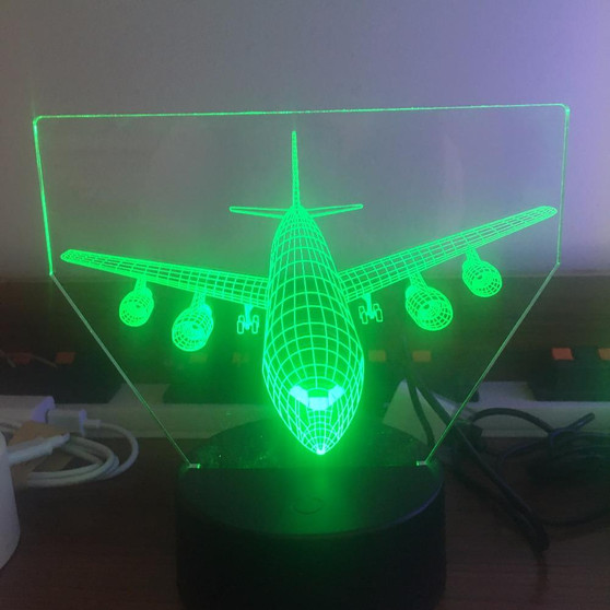 Face to Face with 4 Engine Aircraft Designed 3D Lamp