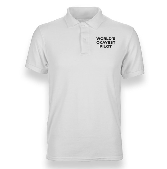 World's Okayest Pilot Designed Polo T-Shirts