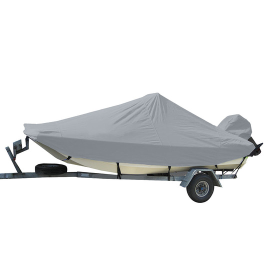 Carver Performance Poly-Guard Styled-to-Fit Boat Cover for 23.5 Bay Style Center Console Fishing Boats - Grey [71023P-10]