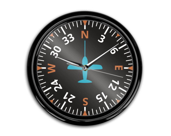 Airplane Instruments (Heading2) Designed Wall Clocks