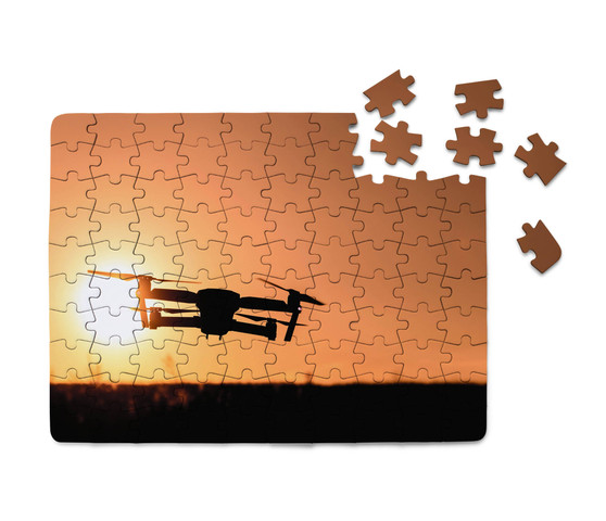 Amazing Drone in Sunset Printed Puzzles