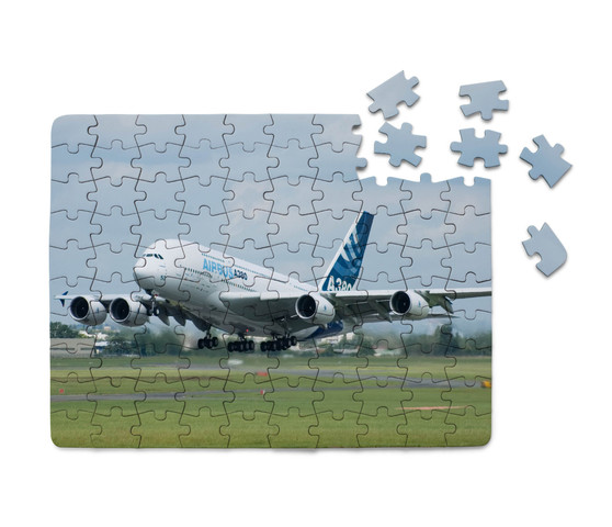 Departing Airbus A380 with Original Livery Printed Puzzles