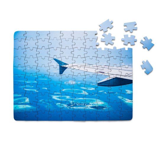 Outstanding View Through Airplane Wing Printed Puzzles