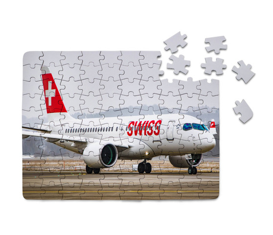 Swiss Airlines Bombardier CS100 Printed Puzzles