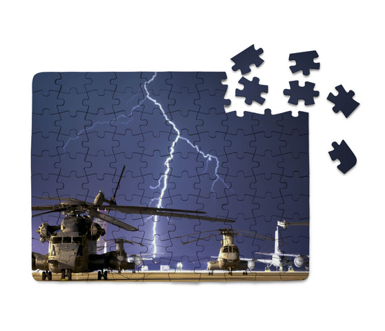 Helicopter & Lighting Strike Printed Puzzles