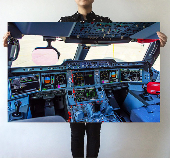 Airbus A350 Cockpit Printed Posters