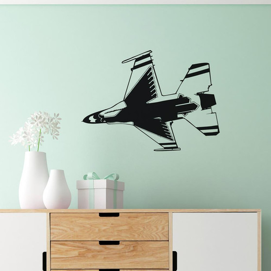 Fighting Falcon F16 from Below Designed Wall Sticker