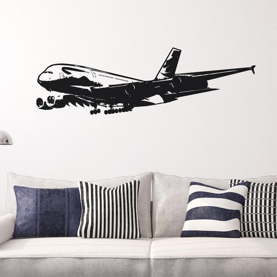 Airbus A380 on Approach Designed Wall Sticker