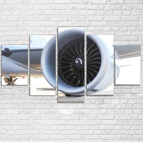 Close Up to Boeing 777 Engine Printed Multiple Canvas Poster