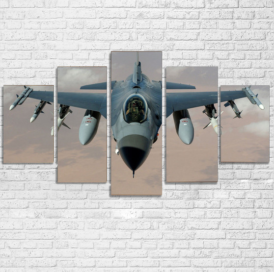 Cruising Fighting Falcon F16 Printed Multiple Canvas Poster