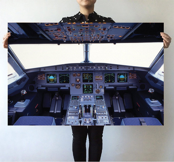 Airbus A320 Cockpit Wide Printed Posters