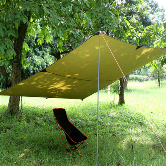 Outdoor Camping Tent Sunshade Canopy Waterproof Anti-UV Beach Hammock Awning Shelter Tarp