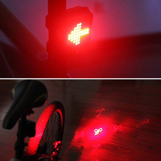 XANES STL-01 64 LED 80LM Intelligent Automatic Induction Steel Ring Brake Safety Bicycle Taillight with Infrared Laser Warning Waterproof Night Light USB Charging