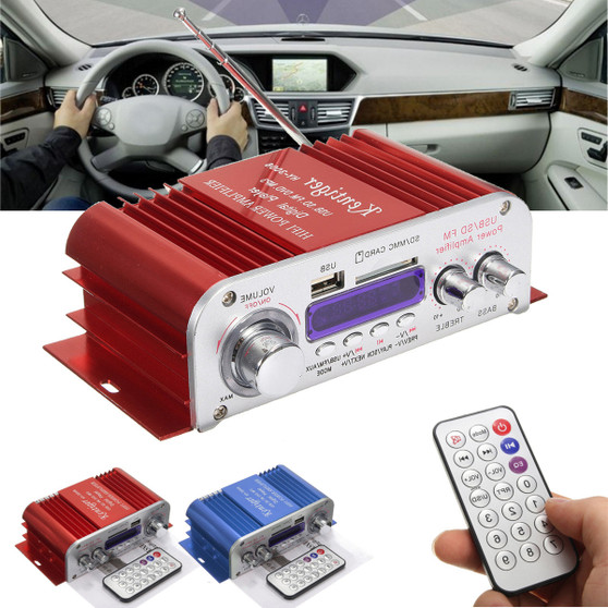 Kentiger™ HY3006 2 Channel Hi-Fi Audio Stereo Mini Amplifier Car Home MP3 USB FM SD w/ Remote 12V