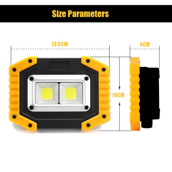 XANES® 24C 30W COB LED Work Light Waterproof Rechargeable LED Floodlight for Outdoor Camping Hiking Fishing Emergency Car Repairing