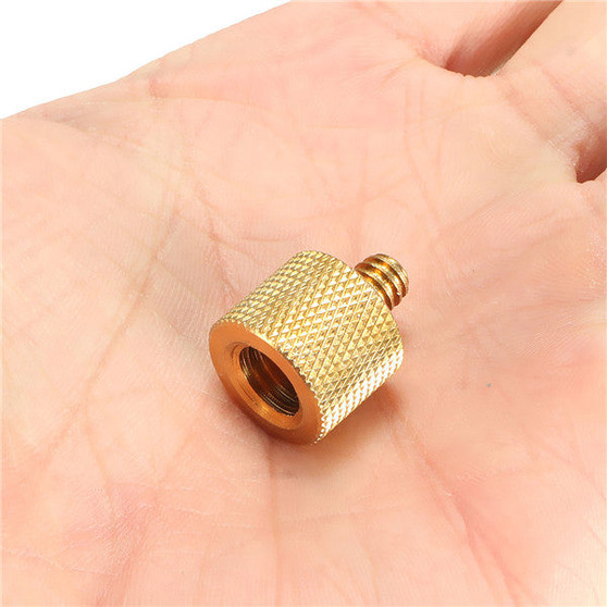 3/8 Inch Female to 1/4 Inch Male Tripod Thread Reducer Adapter Brass Copper