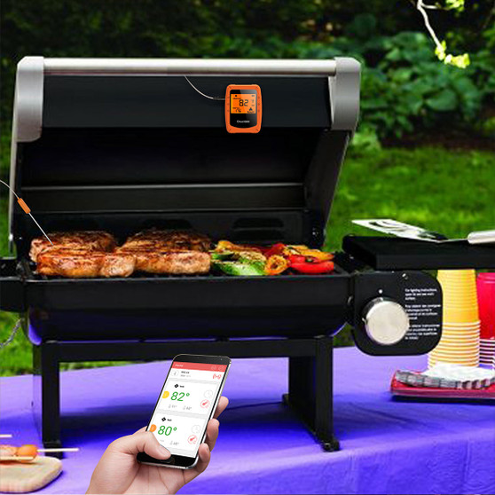6 Probes Wireless Smart BBQ Thermometer Oven Meat Food bluetooth Wifi For IOS Android