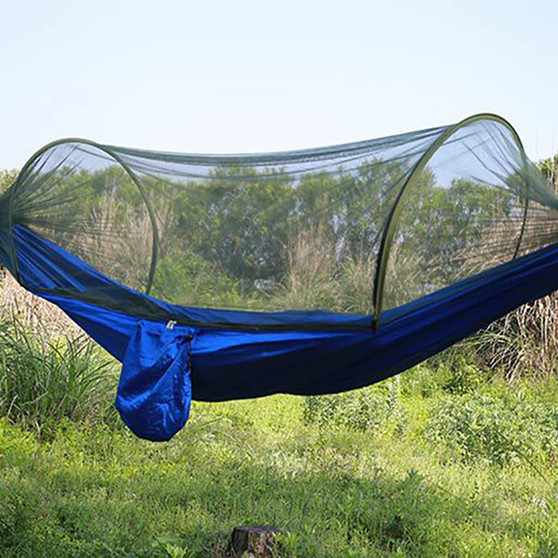 IPRee® Outdoor Camping Automatic Open Hammock Tent Nylon Parachute Hanging Swing Bed Mosquito Net