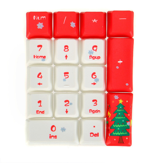 108 Keys Christmas Keycap Set OEM Profile PBT Dye-Sublimation Keycaps for Mechanical Keyboard